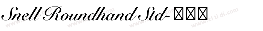 Snell Roundhand Std字体转换